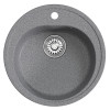 Мойкa MIXLINE ML-GM11 круглая, темно-серая (309), 500мм (глуб. чаши 180) (551822)