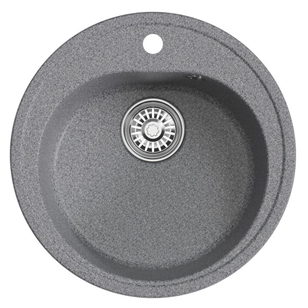 Мойкa MIXLINE ML-GM11 круглая, темно-серая (309), 500мм (глуб. чаши 180) (551822)