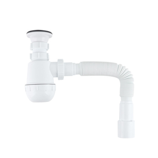 Сифон бутылочный IDDIS Optima Home 1.1/2x40мм, с выпуском и гофротрубой 40/50мм (900AVG0010VD)