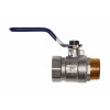 Кран шаровой RM-L Nickel 1 ВР-НР муфтовый никелированный ручка Ду25 Ру30 (НК 11Б27п1)