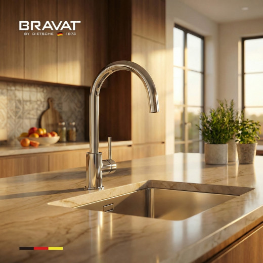 Смеситель для кухни цвет хром BRAVAT (F7799930CP-SW)