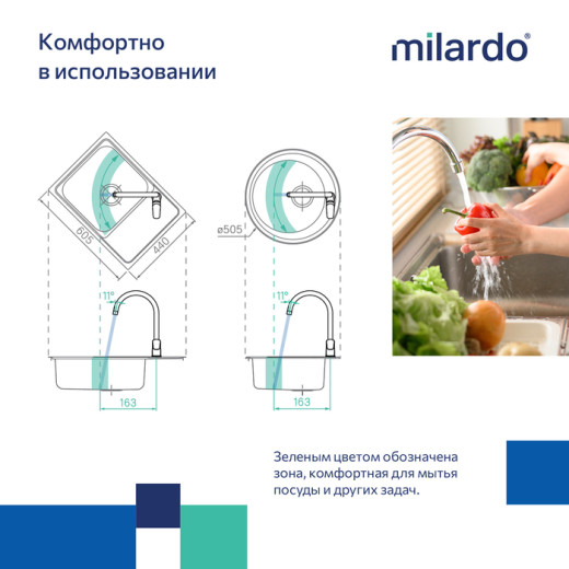 Смеситель для кухни Milardo (RORBN0JM05)