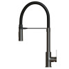 Смеситель для кухни 35k MIXLINE МЛНС-0402Г (MLSS-0402BL)черн.гиб. изл магнит, п/гайку ЧЕРНЫЙ ГРАФИТ (556021)