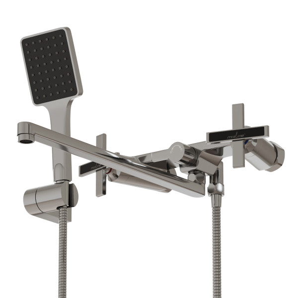 Смеситель для ванны и раковины MIXLINE ML37-032 "Cross" 1/2 кер. (553895)