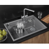 Кухонная мойка GRANULA KITCHEN SPACE RINZER кварц (7308R, АЛЮМИНИУМ)