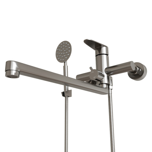 Смеситель для ванны и раковины 35k MIXLINE MLSS-02 нерж. (553236)
