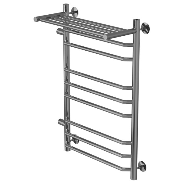 Полотенцесушитель MIXLINE МИРА 80х50х50 г2 (1'' НР, 8 перекладин + ПОЛКА, левое подкл) водяной (556676)