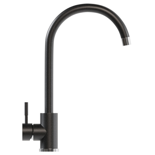 Смеситель для кухни MIXLINE ML-GS15 35к (308) черный высок. излив (550689)