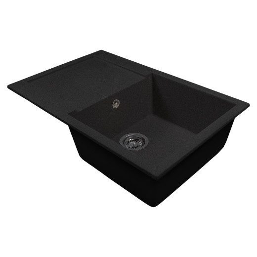 Мойка MIXLINE МЛ-ГМС107 (ML-GMS107) СТАНДАРТ с крылом, черный (308), 770*493*190мм (558128)
