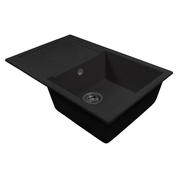 Мойка MIXLINE МЛ-ГМС107 (ML-GMS107) СТАНДАРТ с крылом, черный (308), 770*493*190мм (558128)
