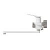 Смеситель для ванны и раковины MIXLINE ML41-02 "Swan White" 35k белый/хром (553910)