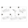 Полка для душа прямая Lemark SHELF LINE 400 мм из нерж. стали с крючками, хром (9771052)