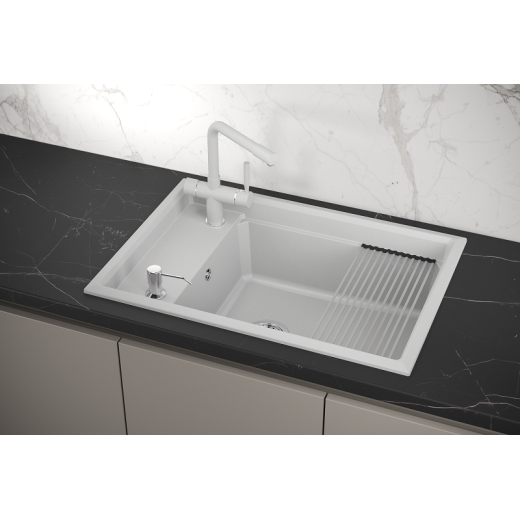 Кухонная мойка GRANULA Kitchen Space (7305, АРКТИК)