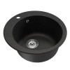 Мойкa MIXLINE ML-GM13 круглая черная (308) 495мм (глуб. чаши 200) NEW (551890)