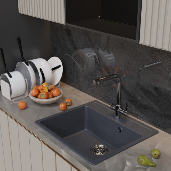 Мойка MIXLINE ML-GM15 антрацит (343) 560*500*180мм NEW (551921)