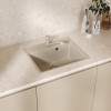 Мойкa MIXLINE МЛ-ГМУ03 (ML-GMU03) УЛЬТРА прямоугольная, бежевый камень, 490*420 мм (глуб. чаши 170) (556718)