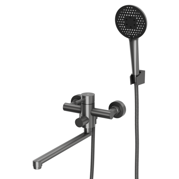 Смеситель для ванны с длинным поворотным изливом RUSH Мелос (Melos) (SUS1101-51Grey)