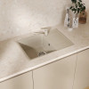 Мойкa MIXLINE МЛ-ГМУ06 (ML-GMU06) УЛЬТРА с крылом, бежевый камень, 600*420 мм (глуб. чаши 170) (556731)