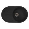 Мойка MIXLINE МЛ-ГМС105 (ML-GMS105) СТАНДАРТ овальная с крылом, черный (308), 740*460*190мм (558122)