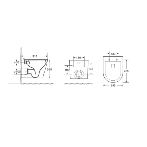 Комплект DK DS1021604 унитаз DT1026016, инсталляция DI8055119, клавиша смыва DB1519002