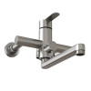 Душевая система MIXLINE MLSS32-06 "Stainless" (смеситель 35К с изл+лейка 3поз.+душ.шланг+тропич.душ.) нерж. (553215)
