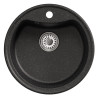 Мойка MIXLINE ML-GM09 круглая, черная (308), 510 мм (глуб. чаши 190) NEW (551797)