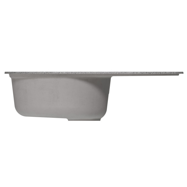 Мойка MIXLINE ML-GM16 овальная с крылом темно-серая (309) 730*460*180мм NEW (551927)