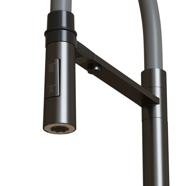 Смеситель для кухни 35k MIXLINE МЛНС-0401Г(MLSS-0401BL)сер.гиб.изл магнит,под.кфильтру,ЧЕРНЫЙ ГРАФИТ (556011)