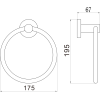 Держатель для полотенец кольцевой Savol (S-005660C)