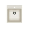 Мойкa MIXLINE МЛ-ГМУ02 (ML-GMU02) УЛЬТРА прямоугольная, белый камень, 425*485 мм (глуб. чаши 175) (556713)
