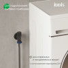 Кран угловой IDDIS Оптима Хоум (Optima Home) с отражателем, вынос 2 см, 1/2; 1/2, кран-букса, латунь, черный (910B1A6C2BLZ)