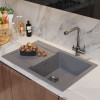 Мойка MIXLINE ML-GM31 с крылом темно-серая (309) 770*500*190мм NEW (552190)