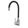 Смеситель для кухонной мойки с гибким изливом RUSH Симпл (Simple) черный (SUS7335-61Black)