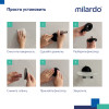 Мыльница, проволока стальная, черный матовый, матовое стекло, Easy, Milardo, (EASBWSGM42)