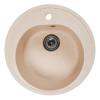Мойкa MIXLINE МЛ-ГМС102 (ML-GMS102) СТАНДАРТ круглая, бежевый (328), 500 мм (глуб. чаши 170) (558088)