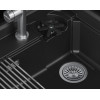 Кухонная мойка GRANULA KITCHEN SPACE RINZER кварц (7308R, ШВАРЦ)