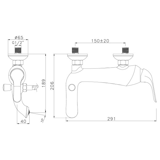 Смеситель для ванны Lemark Swan (LM5402BG)