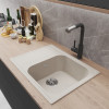 Мойка MIXLINE ML-GM18 с крылом белая (331) 640*490*190мм NEW (551974)