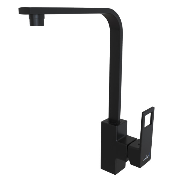 Смеситель для кухни 35k MIXLINE ML34-032 "Solo Black" высокий излив, боковая ручка (553196)