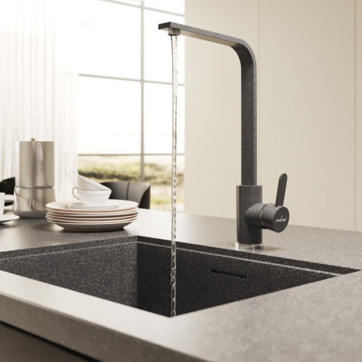 Смеситель для кухни MIXLINE ML-GS14 35к (309) темно-серый высок. излив (550680)