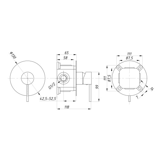 Душевая система ПСМ-Профсан с тропическим душем встраиваемая тип См-ДшОРЗШт (PSM-ST-01)