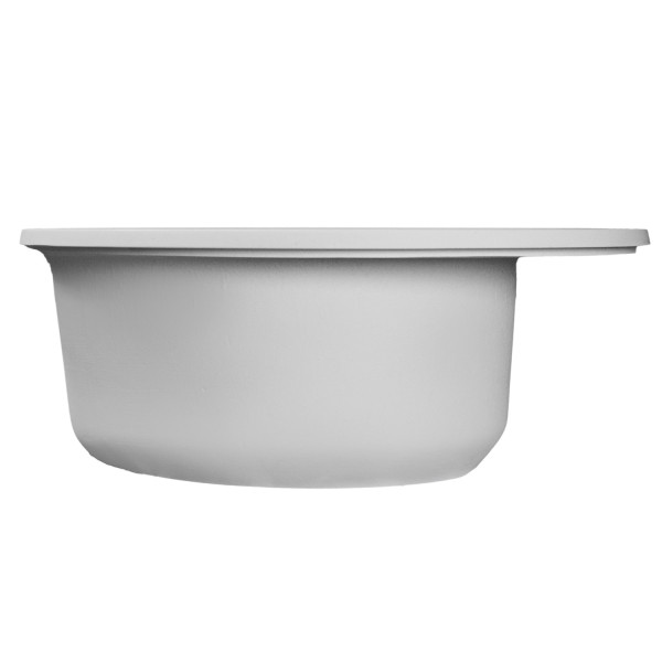 Мойкa MIXLINE МЛ-ГМС102 (ML-GMS102) СТАНДАРТ круглая, белый (331), 500 мм (глуб. чаши 170) (558085)