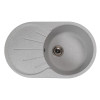 Мойка MIXLINE МЛ-ГМС105 (ML-GMS105) СТАНДАРТ овальная с крылом, серый (310), 740*460*190мм (558126)