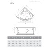 Ванна акриловая Relisan Mira 135x135