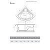 Ванна акриловая Relisan Rona 130x130