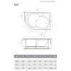 Ванна акриловая Relisan Sofi R 170x105