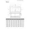 Ванна акриловая Relisan Xenia 150x75