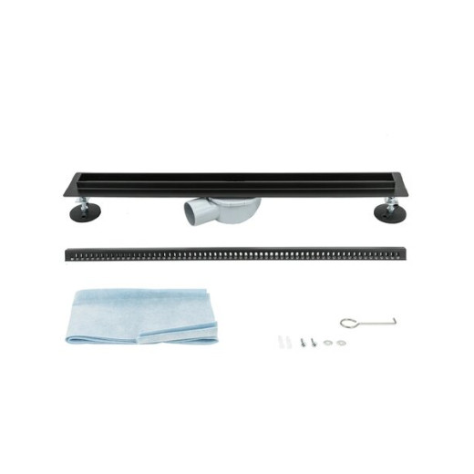 Душевой трап Bajo линейный 1000 мм  Чёрный матовый