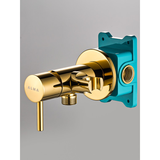 BENITO AL-859-08  золотой. Гигиенический душ со смесителем