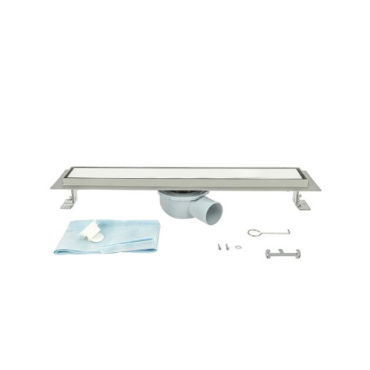 Душевой трап Laguna 600 мм  Белое  стекло